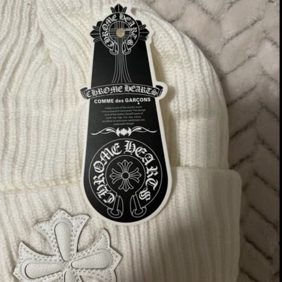 NWT Chrome Hearts WHITE Cross Beanie - Picture 2 of 2
